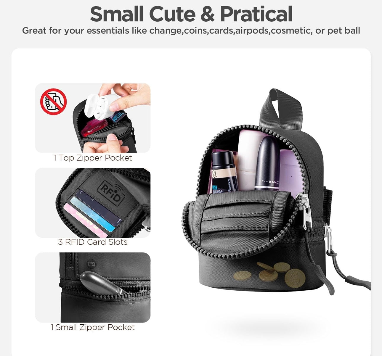 Custom wristlet backpack